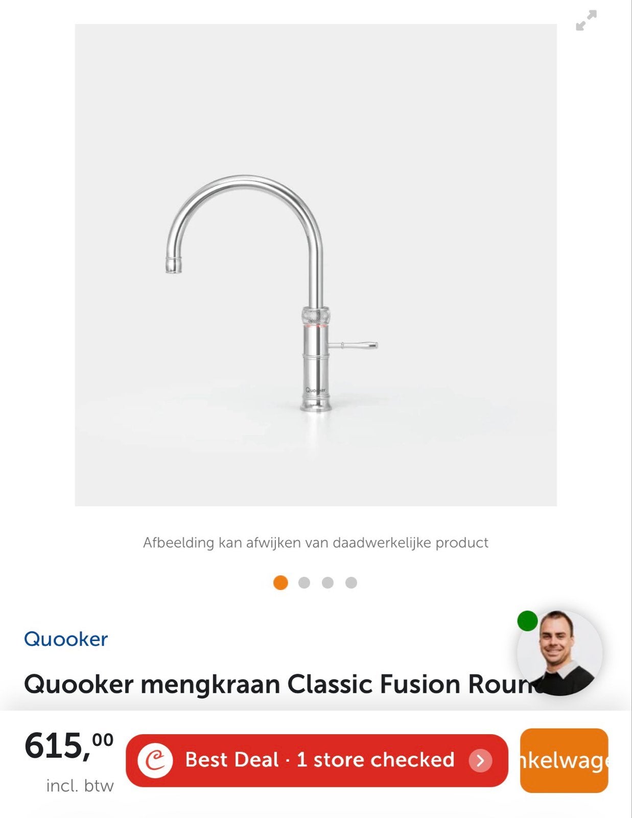 NIEUW / Quooker 7L Combi+ & Classic Fusion Round Chroom, Ophalen of Verzenden, Nieuw