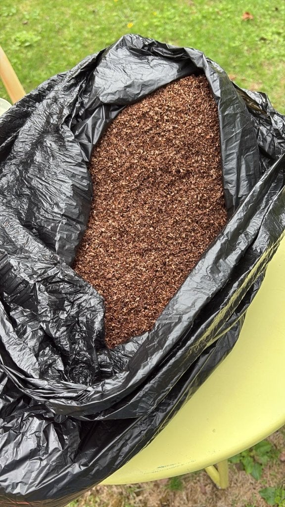 Compostbak met cacaodoppen en toebehoren, Ophalen, Compostbak