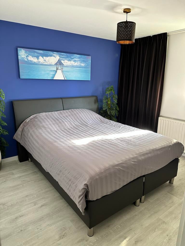 Luxe kwaliteits tweepersoons boxspringbed van MioDormio, Ophalen, Overige materialen, Tweepersoons, Zo goed als nieuw