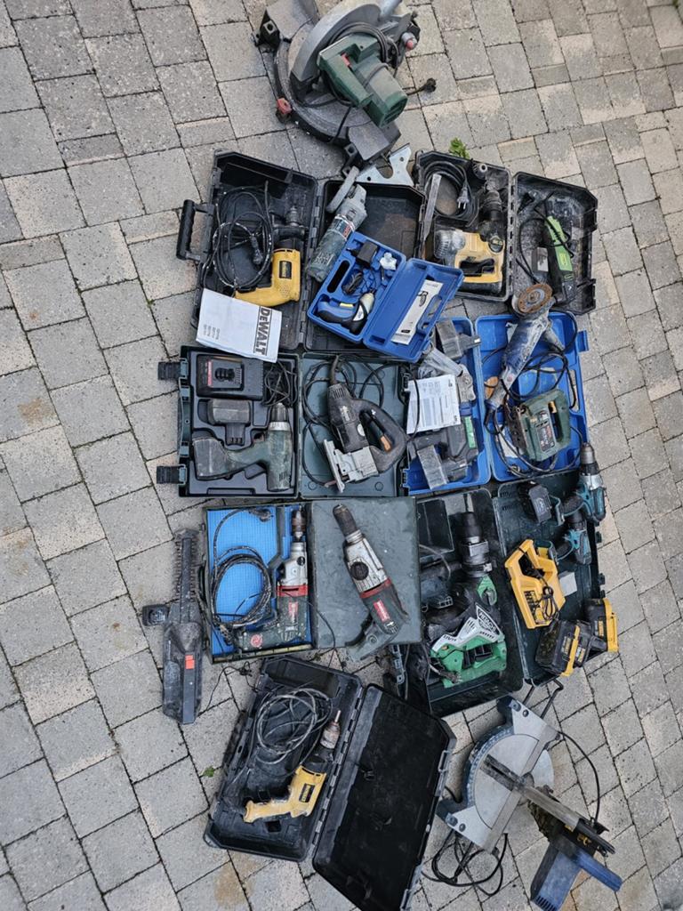 Partij gereedschap elektrisch/accu, Doe-het-zelf en Verbouw, Ophalen of Verzenden, Gebruikt