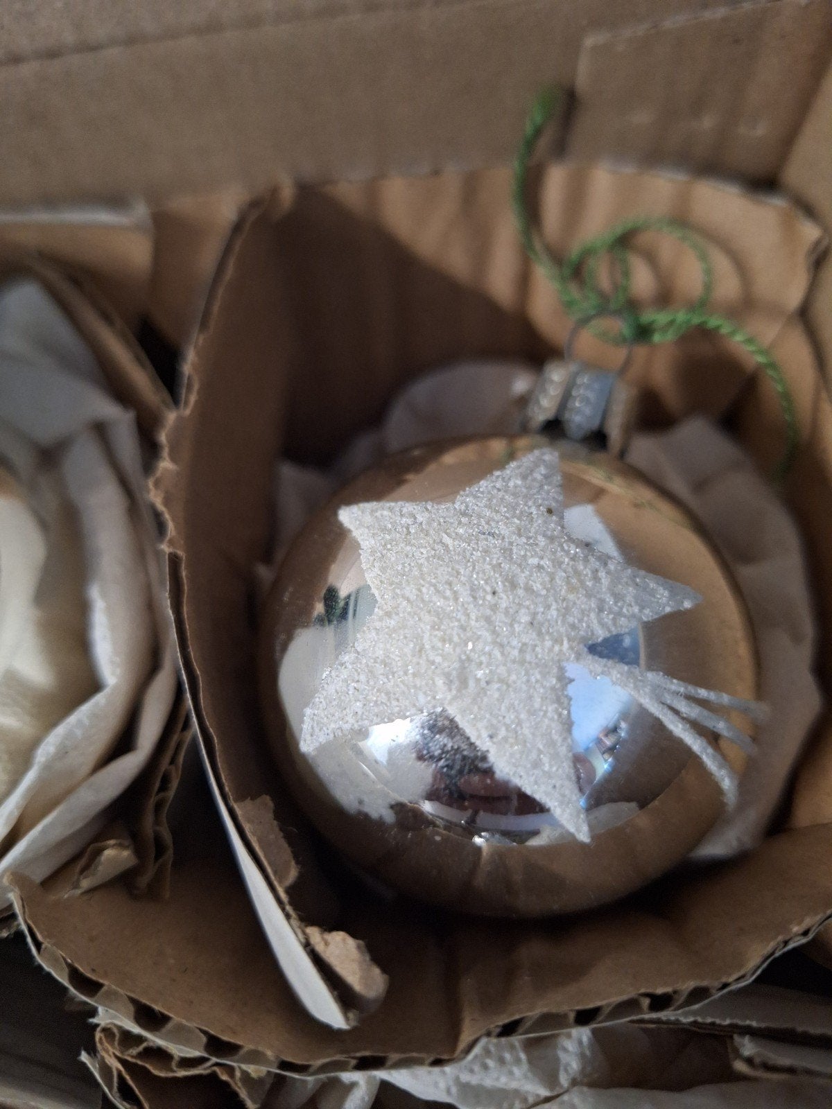 7 vintage zilveren kerstballen, Ophalen of Verzenden