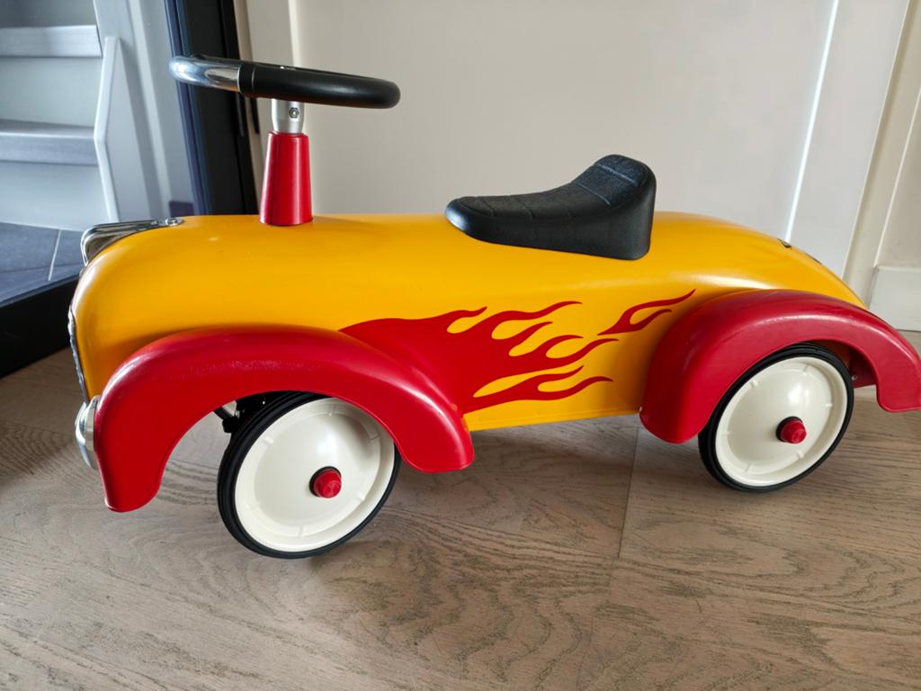 Goki Loopauto Hot Rod Geel/Rood, Ophalen, Zo goed als nieuw