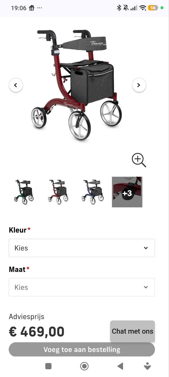 travixx Rollator jaar oud, Diversen, Ophalen, Lichtgewicht, Gebruikt