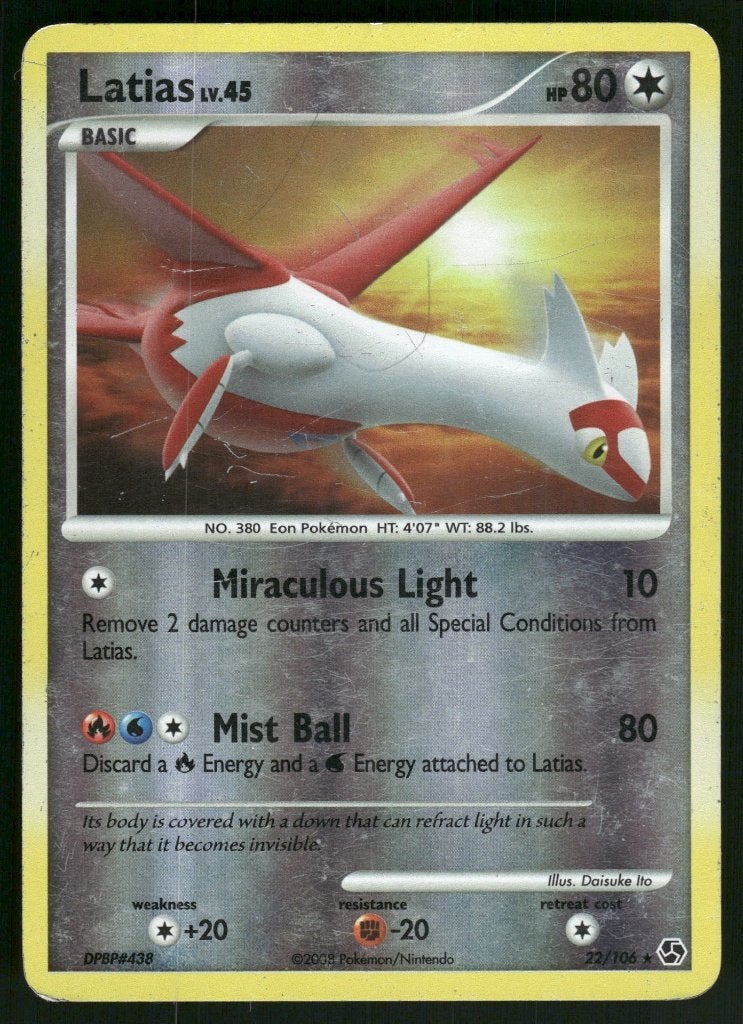 Latias 22/106 - Great Encounters (Reverse Holo) (E), Verzenden, Gebruikt