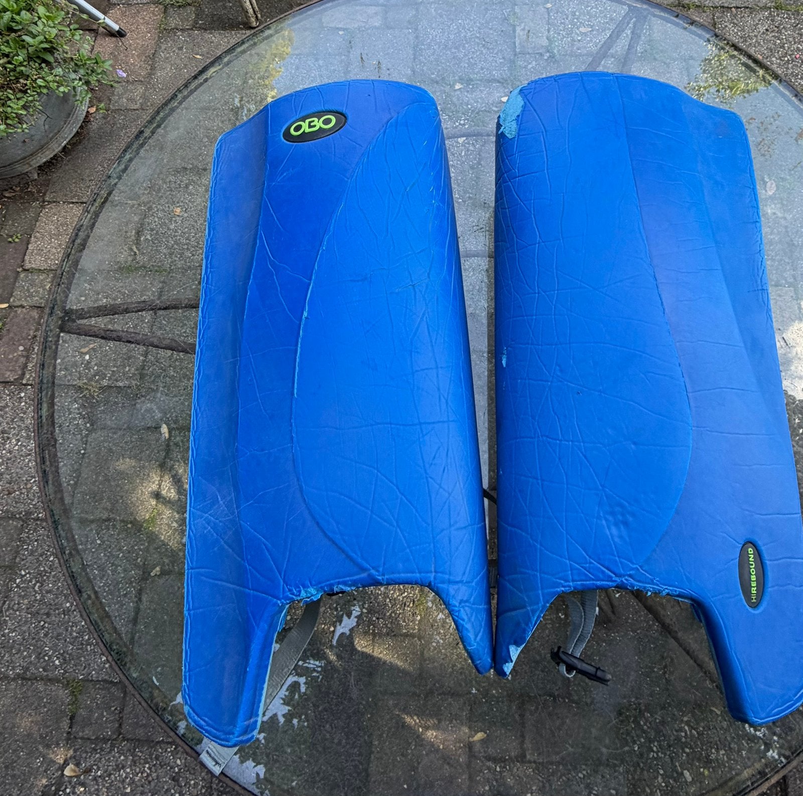 OBO Robo Hi Rebound Legguards in blauw., Sport en Fitness, Hockey, Ophalen of Verzenden, Gebruikt