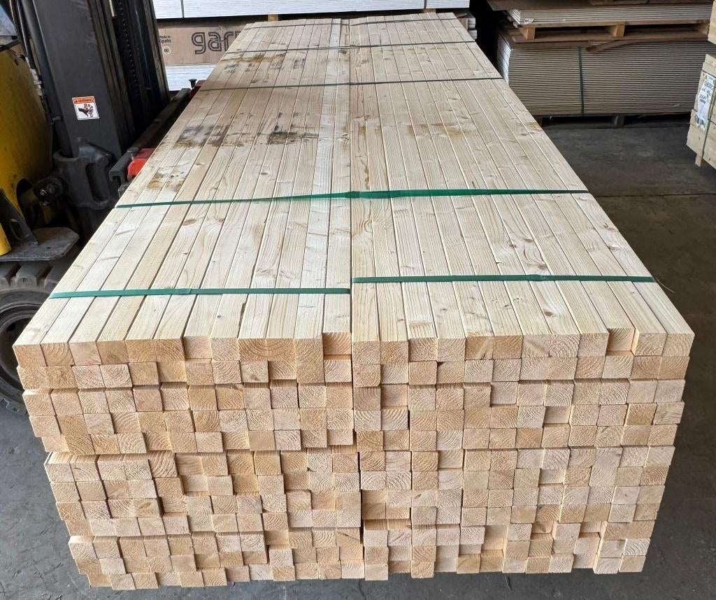 Vuren regels geschaafd 45x45, Ophalen, Nieuw, 250 cm of meer, Balken