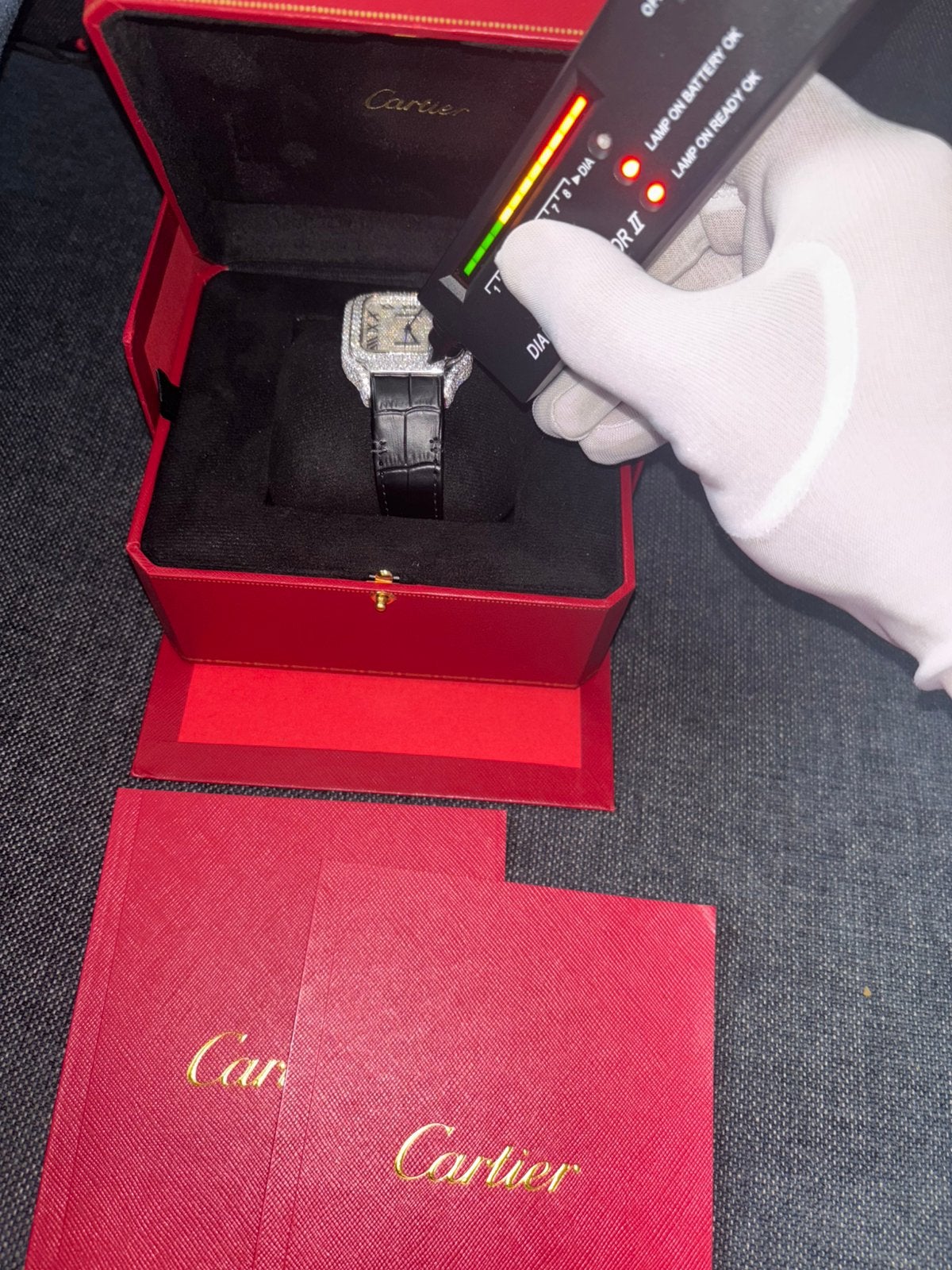 Cartier santos moissanite, Ophalen of Verzenden, Nieuw, Overige merken