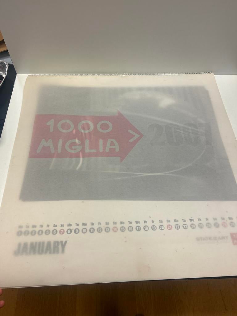 Mille miglia 2007 kalender, Diversen, Ophalen, Maandkalender