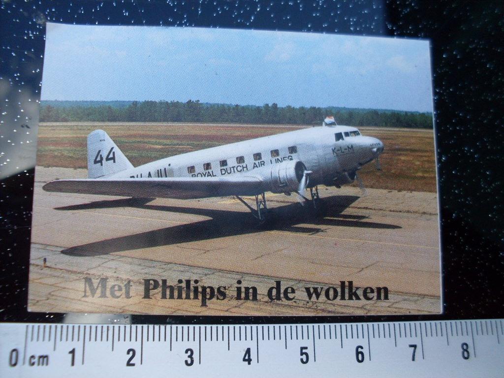 sticker met philips in de wolken klm vliegtuig airplane 44, Verzamelen, Stickers, Verzenden, Zo goed als nieuw, Merk