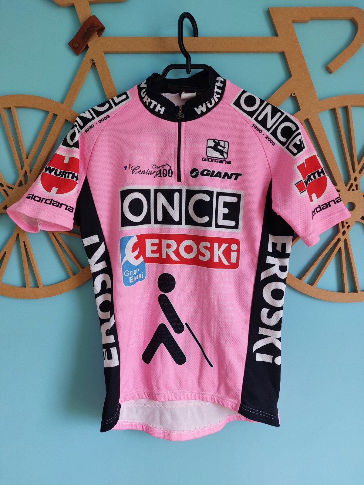 WIELERSHIRT ONCE EROSKI TOUR DE FRANCE CENTURY 100, Ophalen of Verzenden, Overige typen