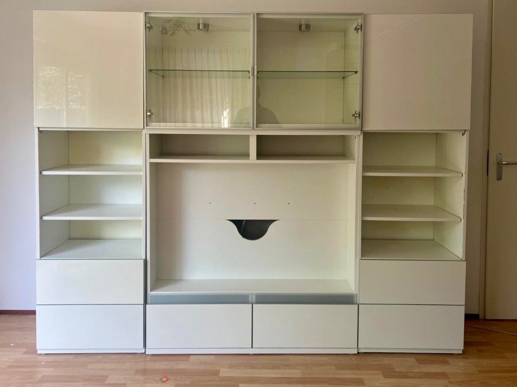 Wandkast wit, Ophalen, Met deur(en), Zo goed als nieuw, 150 tot 200 cm
