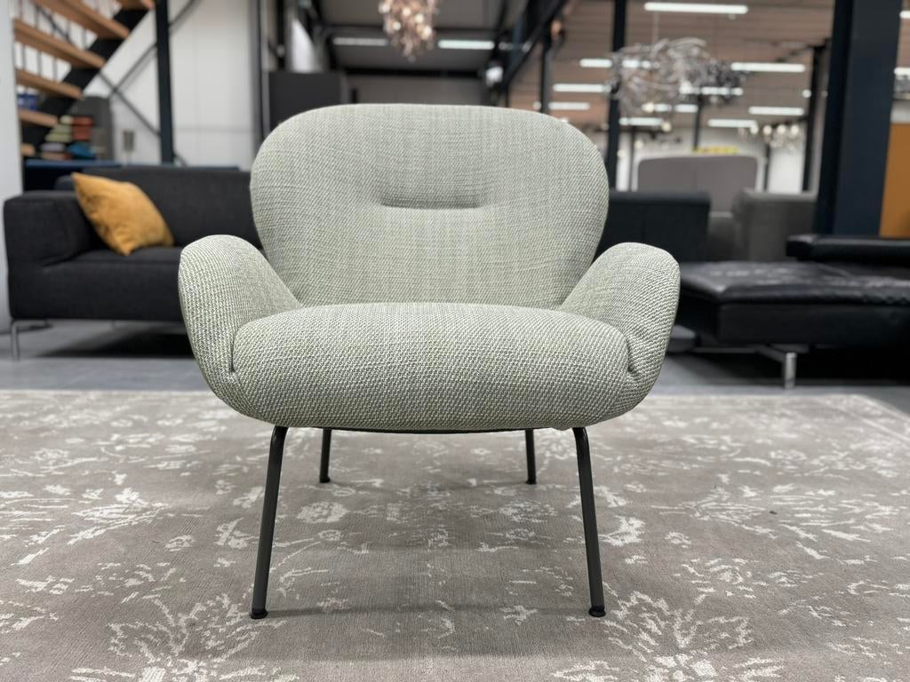 Nieuw Rolf Benz 594 Fauteuil groen leer stof Design stoel, Nieuw, Ophalen of Verzenden, Rolf Benz, 50 tot 75 cm