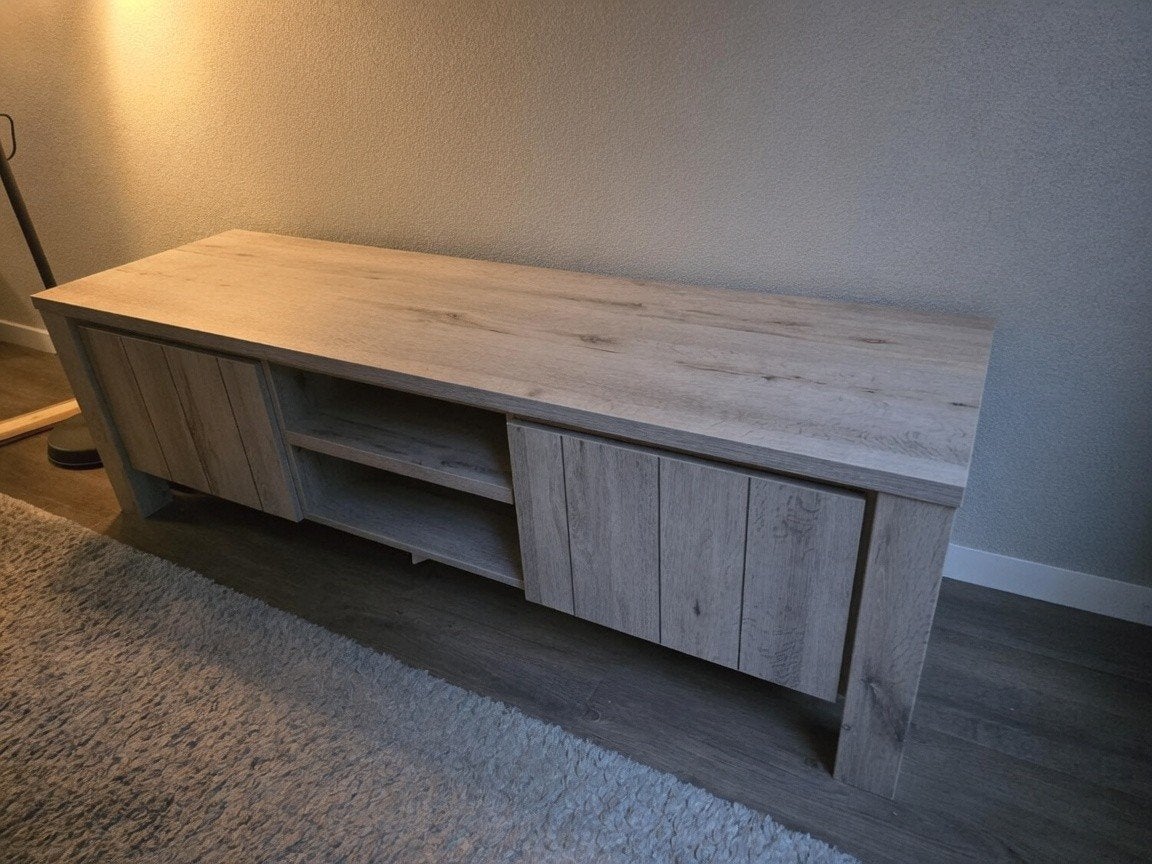 TV-meubel / Dressoir - Houtlook - 168x50x52cm, Ophalen, Gebruikt, 150 tot 200 cm, Minder dan 100 cm