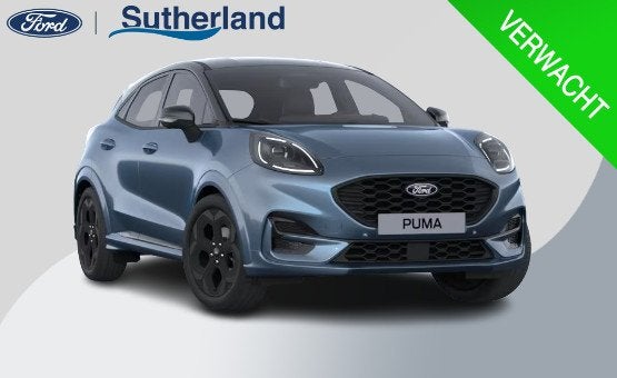 Ford Puma 1.0 EcoBoost Hybrid BlueCruise Edition | 125pk | W, Auto's, 125 pk, Puma, Blauw, Leder en Stof