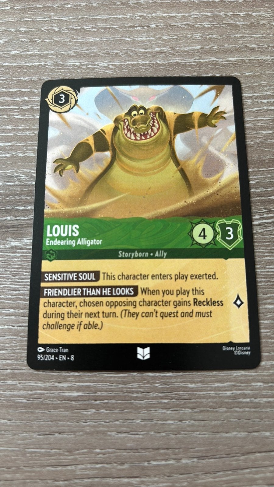 Disney Lorcana Louis friendly Alligator 95-204 8JAF nonfoil, Hobby en Vrije tijd, Ophalen of Verzenden, Zo goed als nieuw
