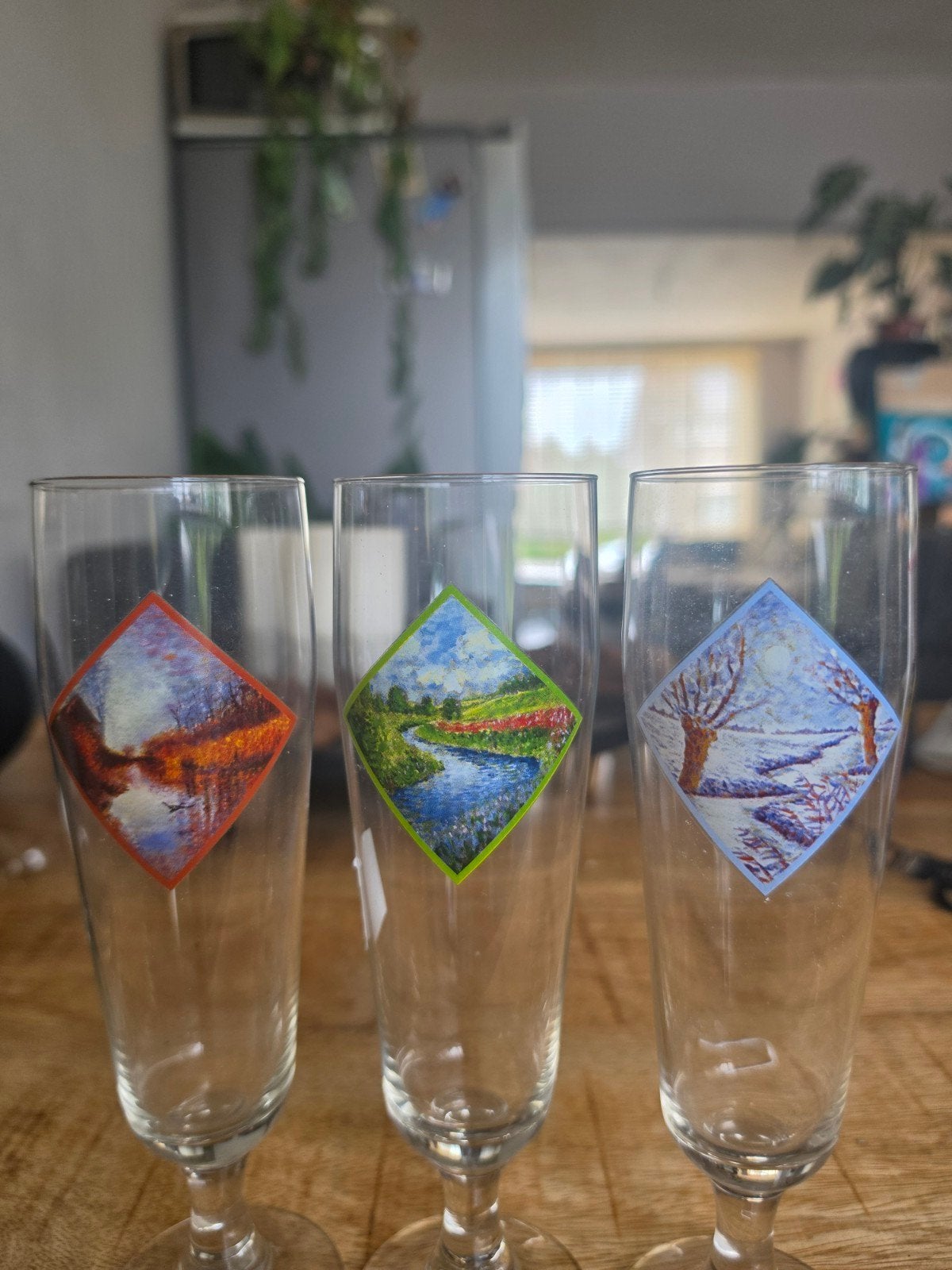 heineken 4 seizoen glazen, Verzamelen, Ophalen of Verzenden, Zo goed als nieuw, Bierglas