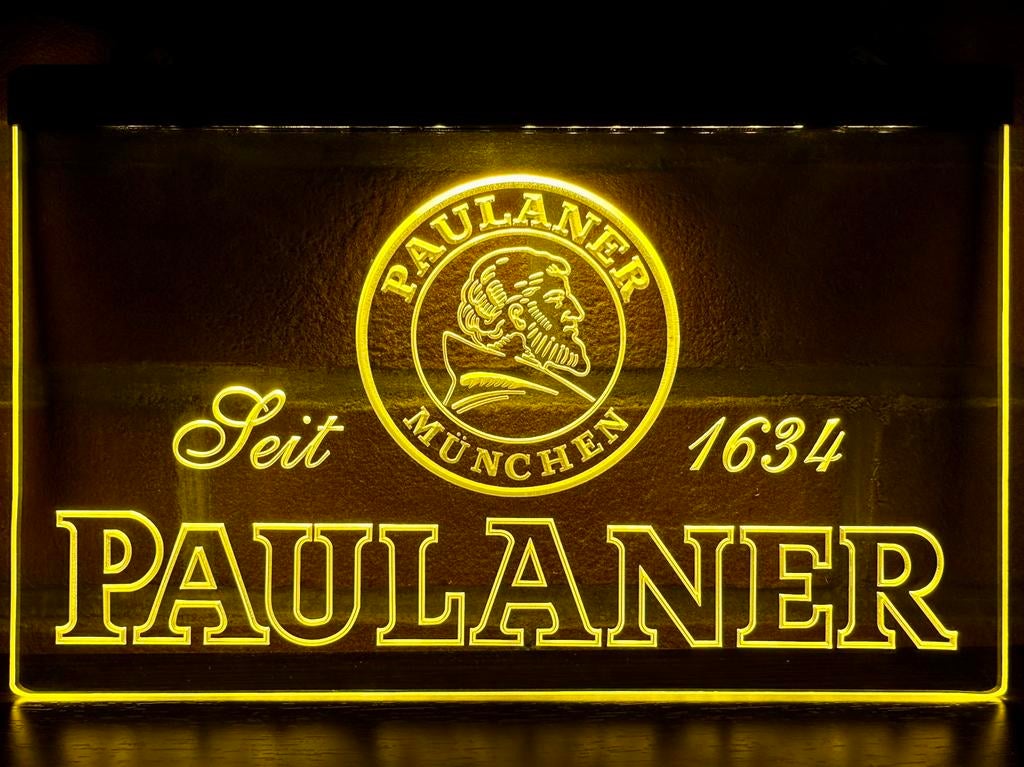 Led Lichtbord PAULANER 3d neon look, Ophalen of Verzenden, Nieuw, Lichtbak of (neon) lamp