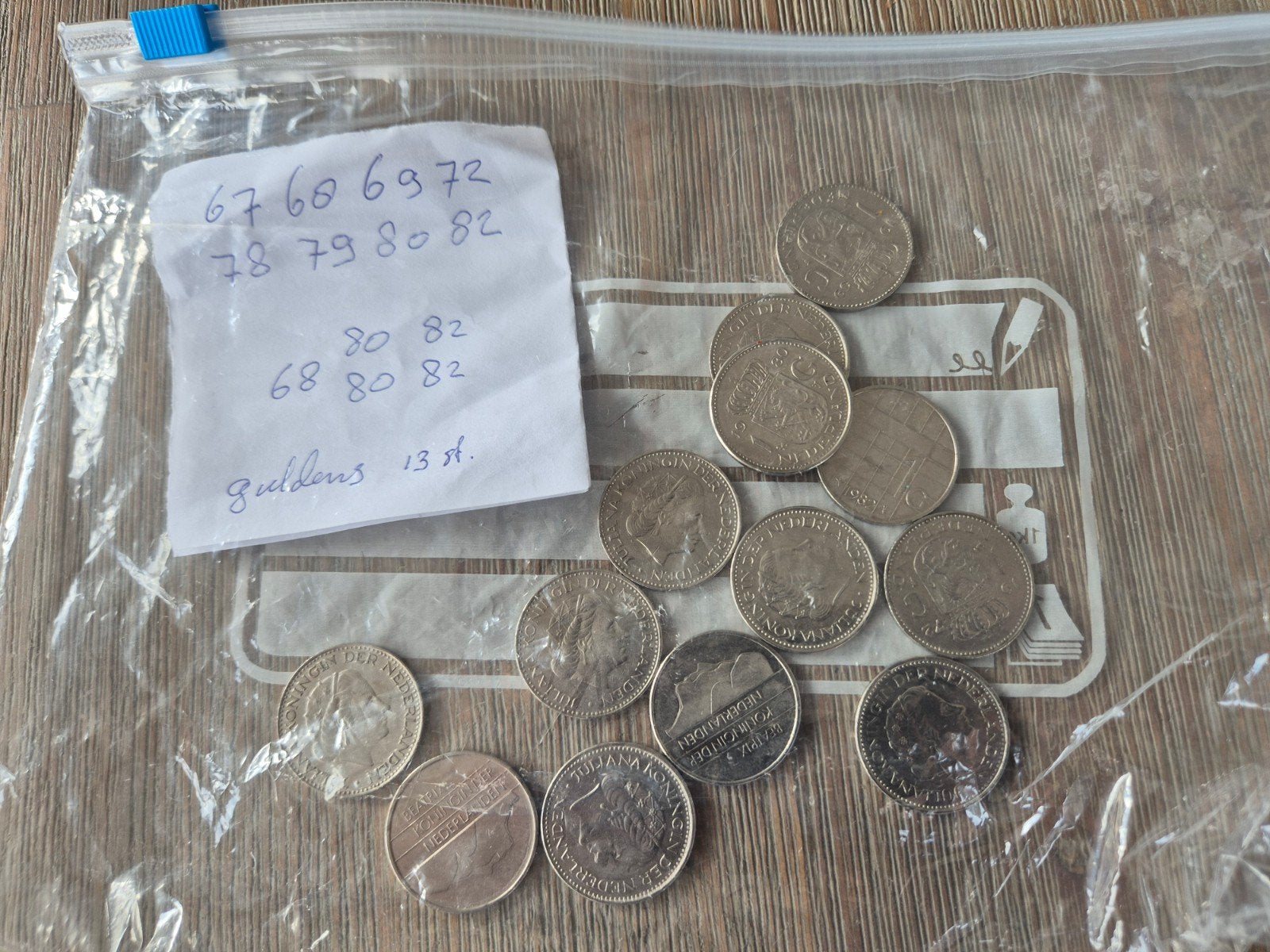 13 Nikkelen Guldens - Diverse Jaartallen, Postzegels en Munten, Ophalen of Verzenden, Koningin Juliana, 1 gulden, Losse munt