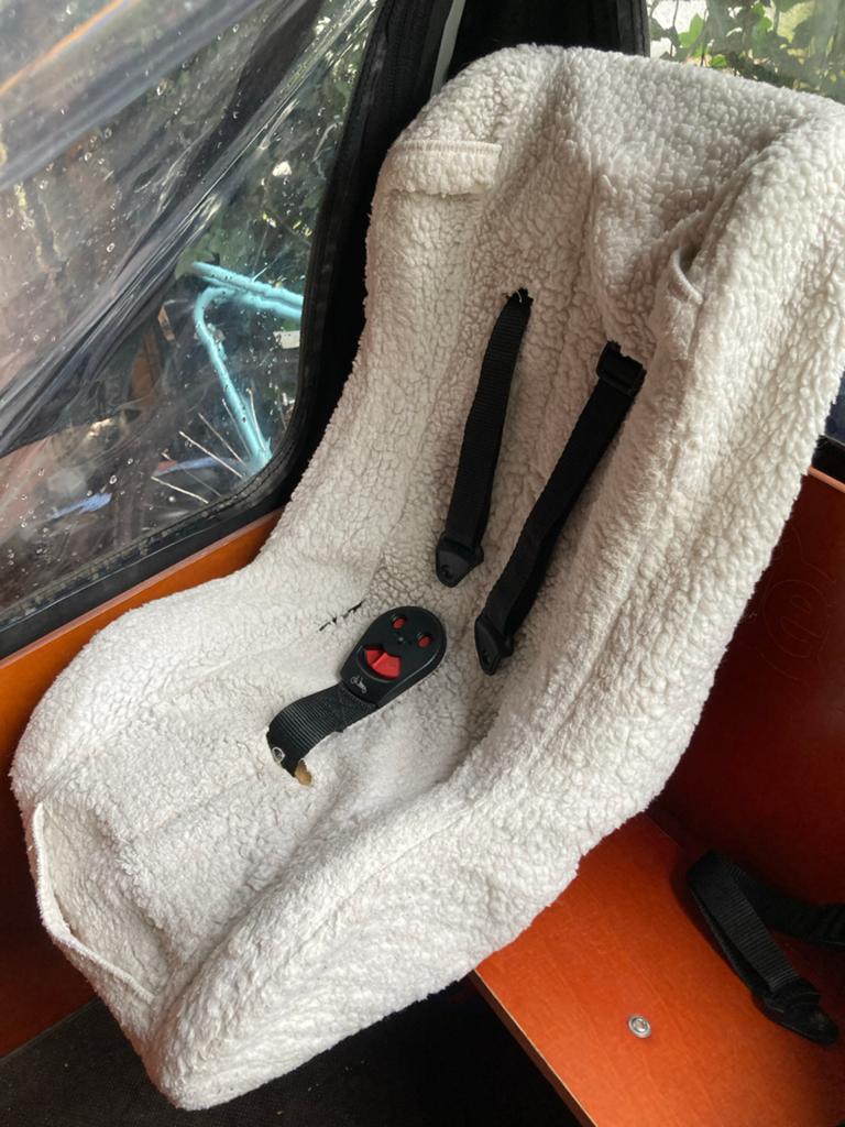 Babyschaal, Fietsen en Brommers, Fietsaccessoires | Fietsstoeltjes, Ophalen, Gebruikt, 0 t/m 10 kg