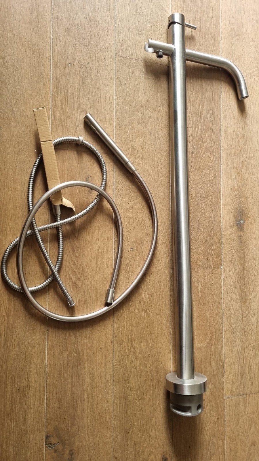 Badkraan met 2x handdouche RVS Rubio inox NIEUW, Huis en Inrichting, Badkamer | Badkamermeubels, Overige typen, Nieuw, Ophalen of Verzenden