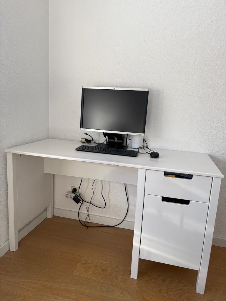Woood grenen bureau met ladeblok -, Ophalen, Gebruikt