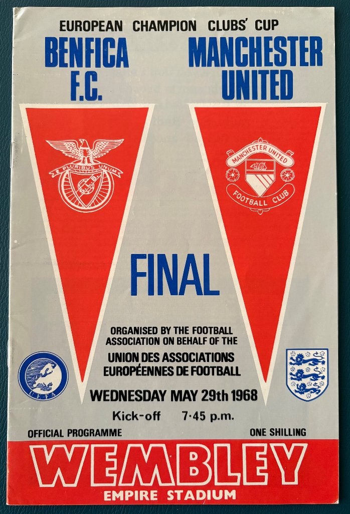 Programma Europa-Cup I Finale 1968, Verzamelen, Sportartikelen en Voetbal, Verzenden, Zo goed als nieuw, Buitenlandse clubs, Boek of Tijdschrift