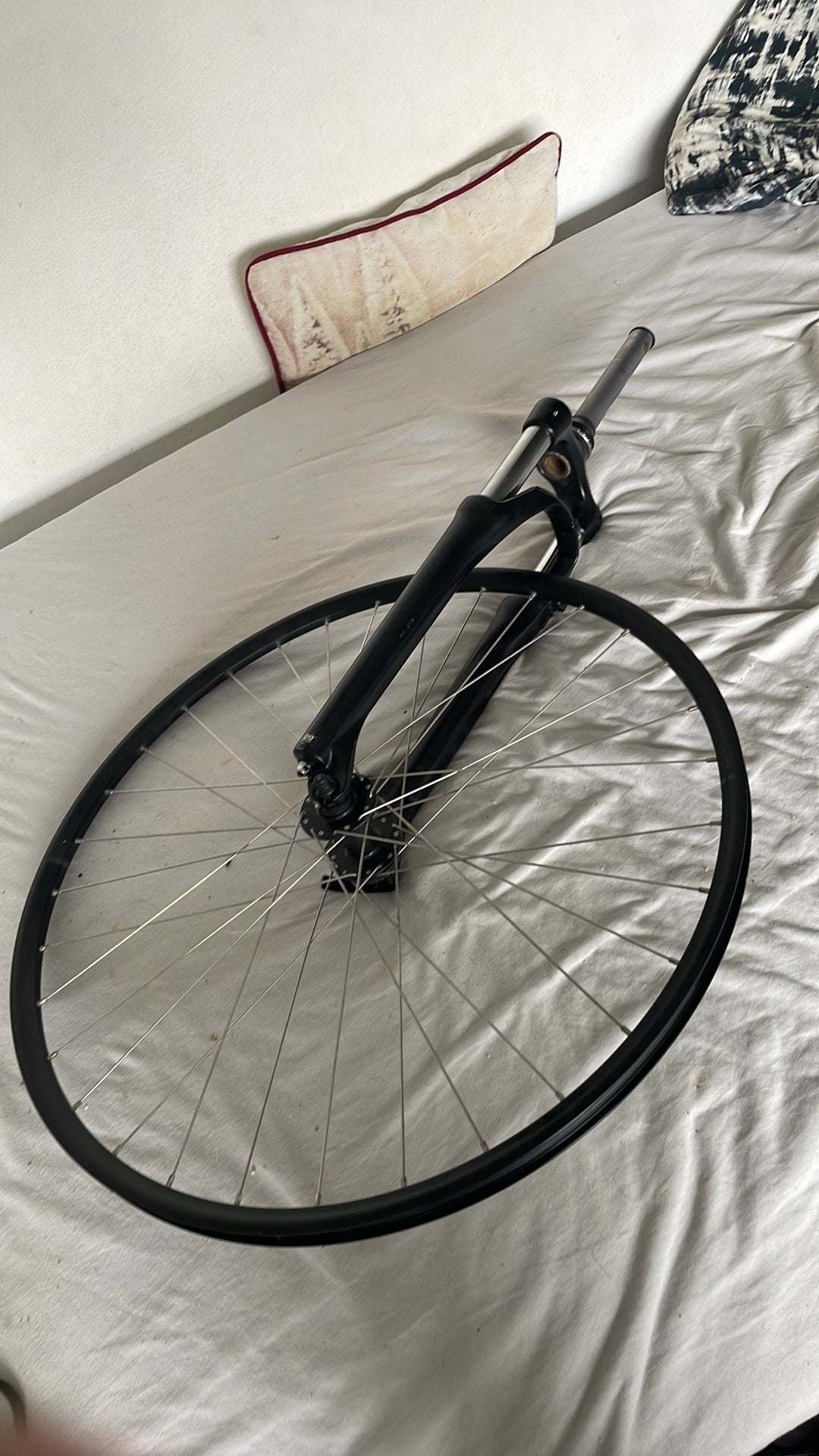 Mtb voorfork en voorwiel 29 inch kan los verkocht worden, Ophalen of Verzenden, Zo goed als nieuw, Wiel