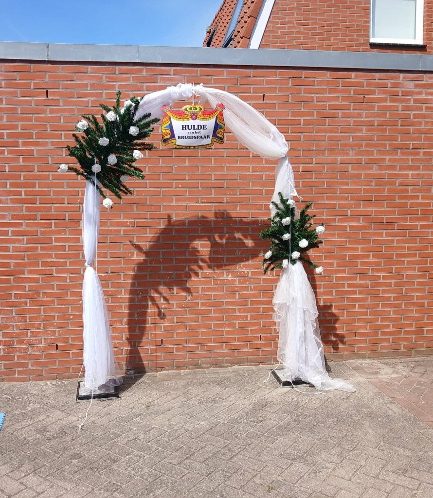Trouwboog Huren Luxe Huwelijksboog Backdrop Bruiloft, Ophalen, Zo goed als nieuw, Versiering, Geboorte of Huwelijk