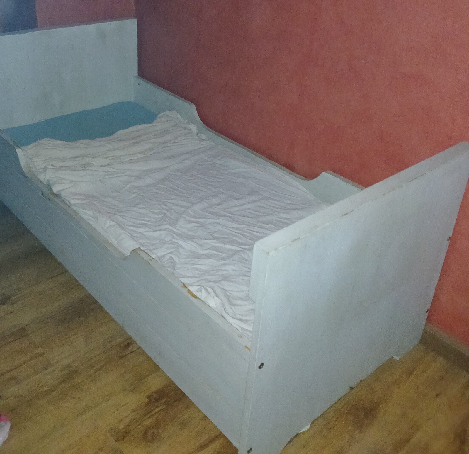 Houten Kinderbed 156cm, Kinderen en Baby's, Ophalen, Gebruikt, 70 tot 85 cm, 140 tot 160 cm