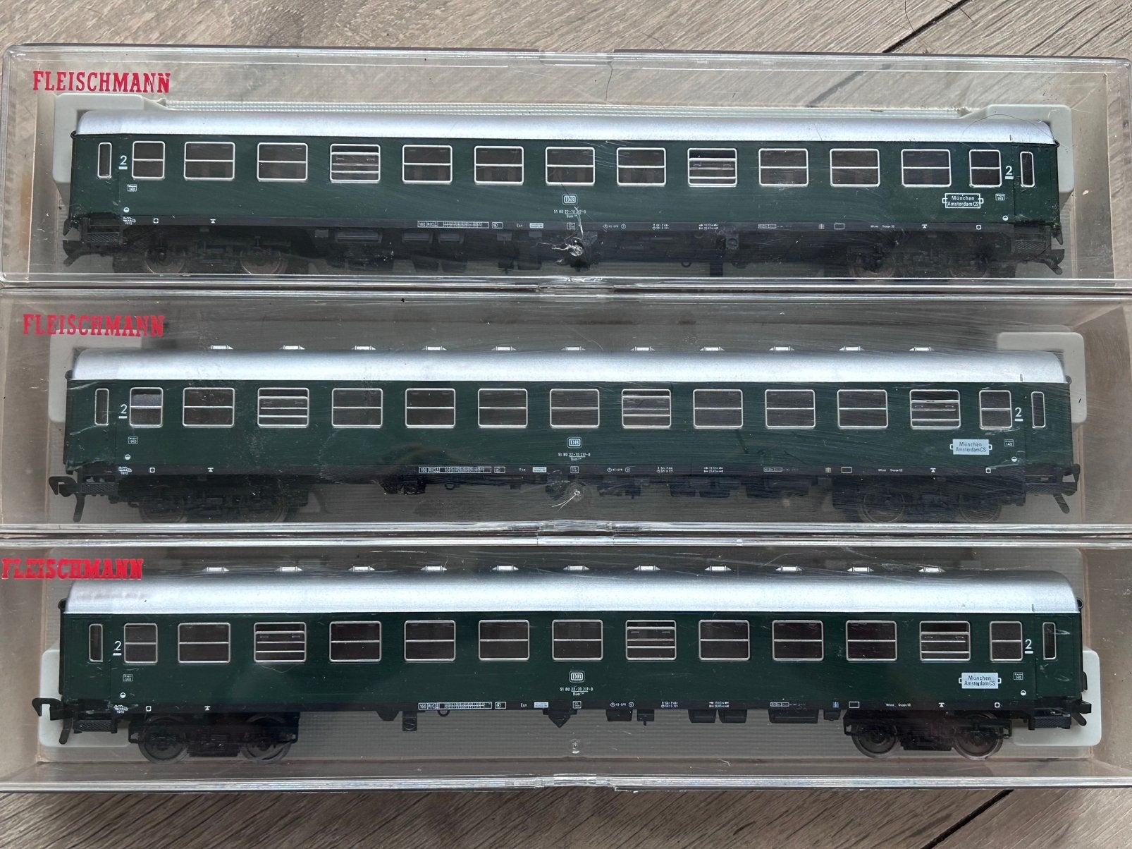 3x wagons Fleischmann 5104, Ophalen, Gelijkstroom, Fleischmann, Wagon