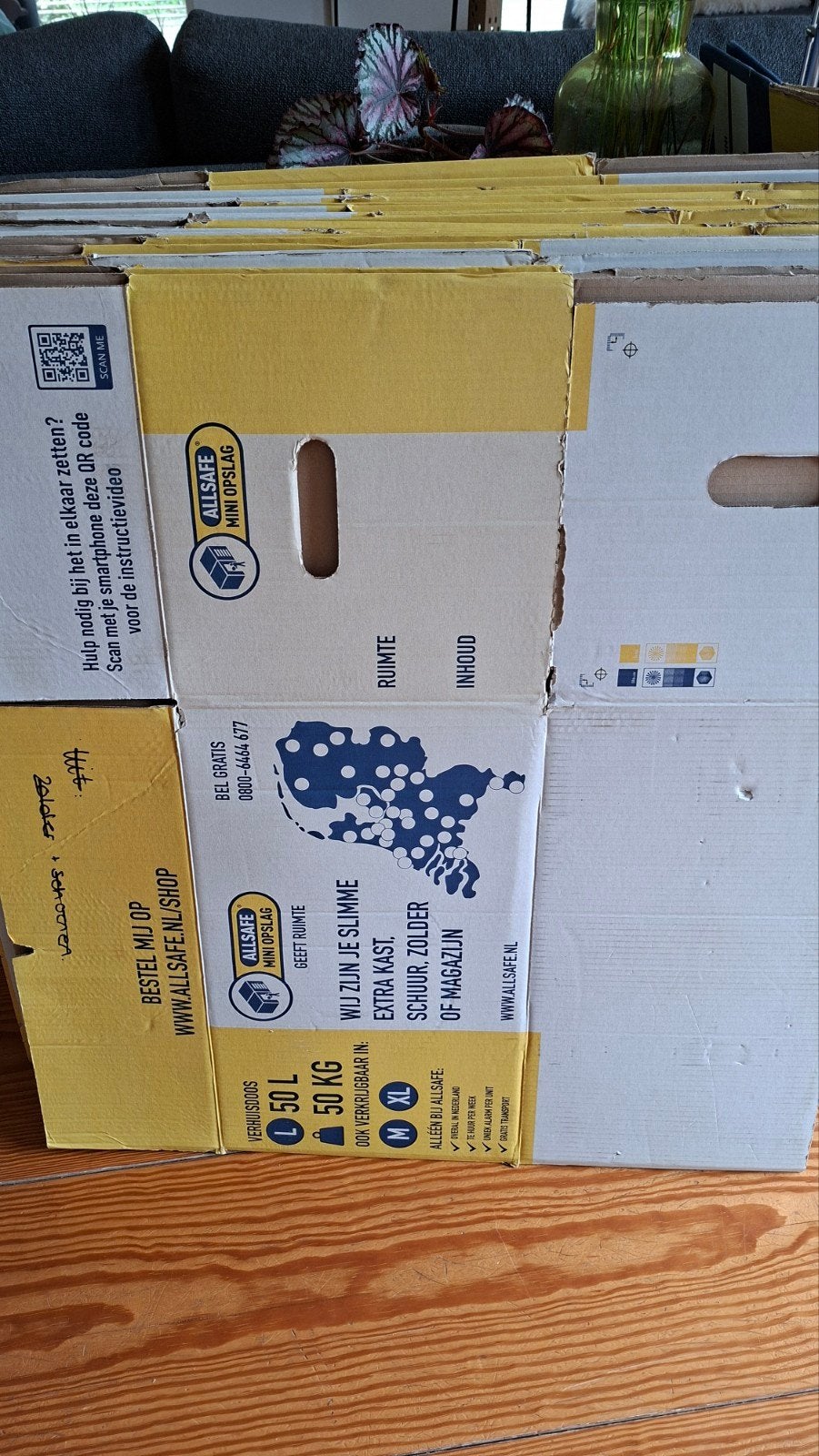 verhuisdozen, Ophalen, 50 tot 75 cm, Minder dan 40 cm, 35 tot 50 cm
