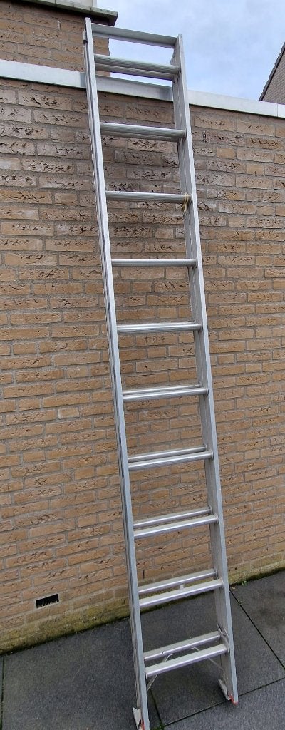 Altrex opsteek ladder 2x10 treden, Ophalen, Gebruikt, Ladder, Opvouwbaar of Inschuifbaar