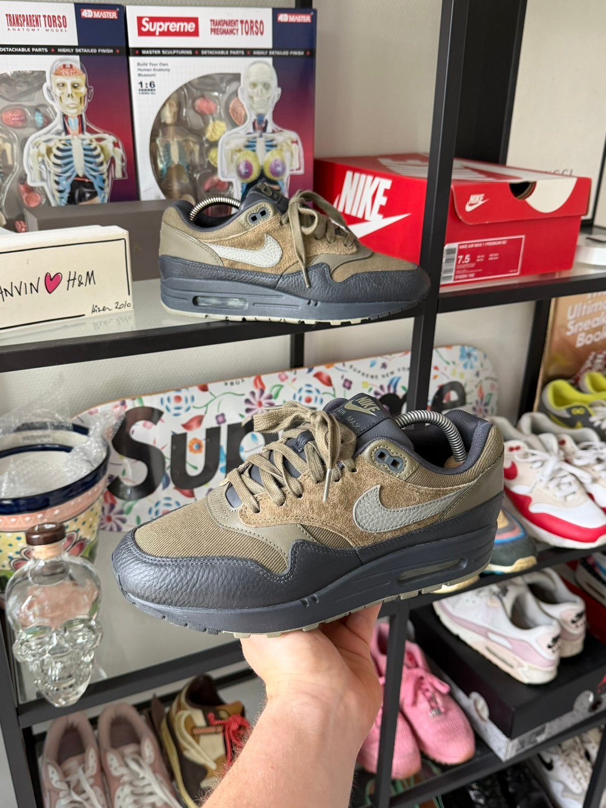 Nike Air Max 1 Premium, Kleding | Heren, Schoenen, Ophalen of Verzenden, Zo goed als nieuw, Overige kleuren, Sneakers of Gympen