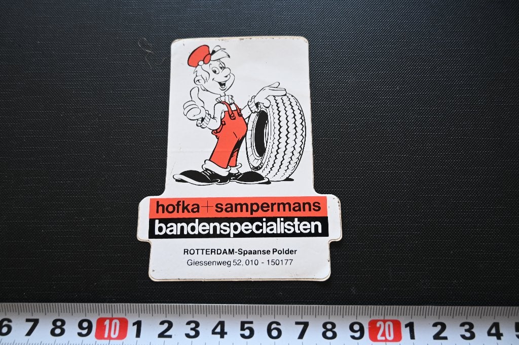 sticker rotterdam spaanse polder hofka + sampermans banden, Ophalen, Zo goed als nieuw
