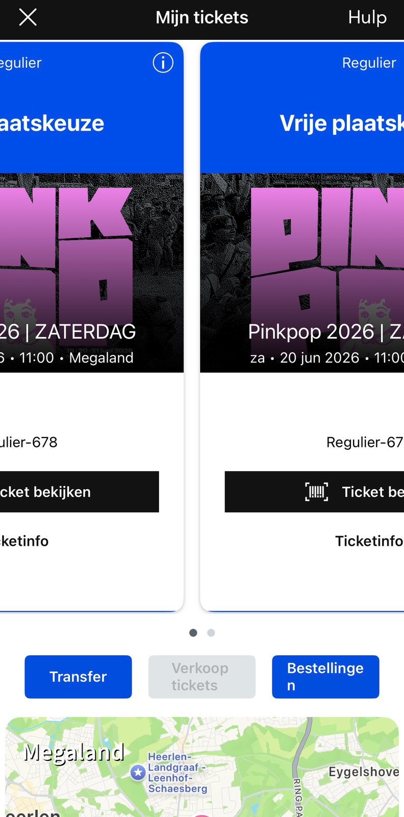 2x ticket Pinkpop zaterdag 20 juni, Tickets en Kaartjes, Twee personen