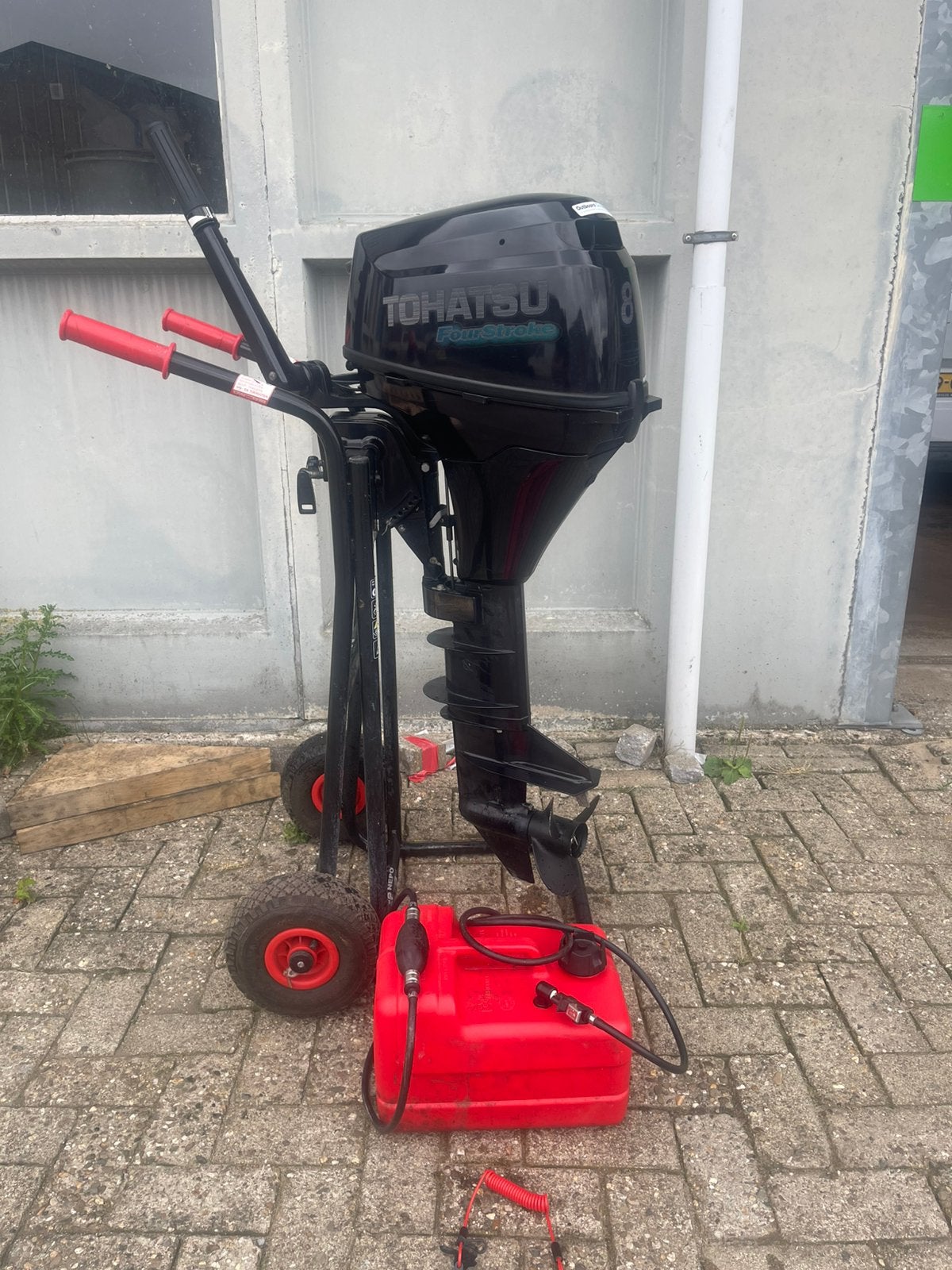 Tohatsu 8 pk 4 takt buitenboordmotor, Ophalen, 5 tot 10 pk, Viertaktmotor, Zo goed als nieuw