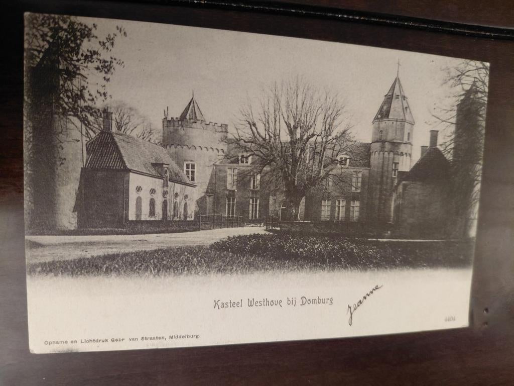 DOMBURG  Kasteel Westhove bij Domburg  stemoel Domburg 1907, Ophalen of Verzenden, Voor 1920, Gelopen, Zeeland