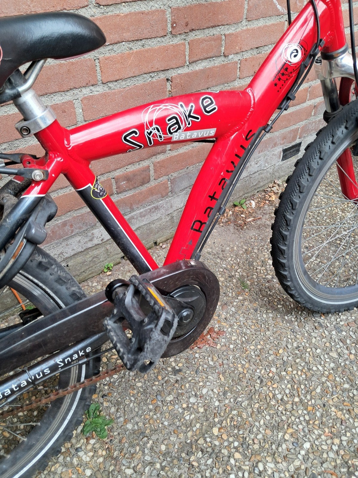 Batavus Snake fiets - Rood 22 inch, Ophalen, 20 inch of meer, Gebruikt, Velgrem