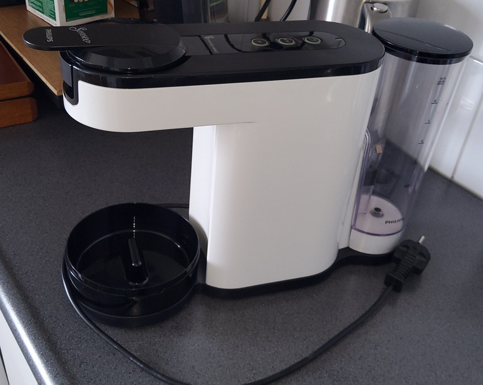 Philips Senseo koffiezetapparaat - Wit/Zwart, Witgoed en Apparatuur, Koffiezetapparaten, Ophalen, Gebruikt, Koffiemachine, 2 tot 4 kopjes