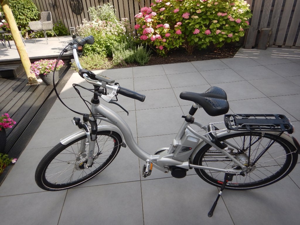 Flyer C5 Premium damesfiets, nieuwe accu, framehoogte 45 cm, Gebruikt, Minder dan 47 cm, 50 km per accu of meer, Ophalen