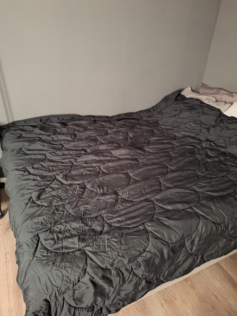 Wasbaar dekbed 2 persoons zwart, Caravans en Kamperen, Ophalen