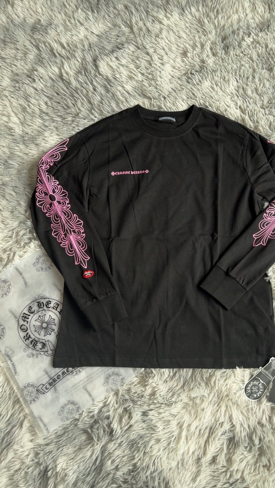 Chrome Hearts pink longsleeve, Kleding | Heren, Ophalen of Verzenden, Nieuw, Maat 46 (S) of kleiner, Roze