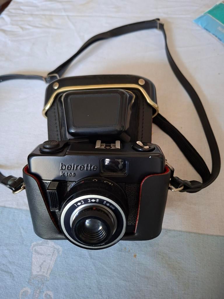 Beirette K100 camera met lederen tasje, Audio, Tv en Foto, Fotocamera's Analoog, Ophalen of Verzenden, Gebruikt, Compact, Overige Merken