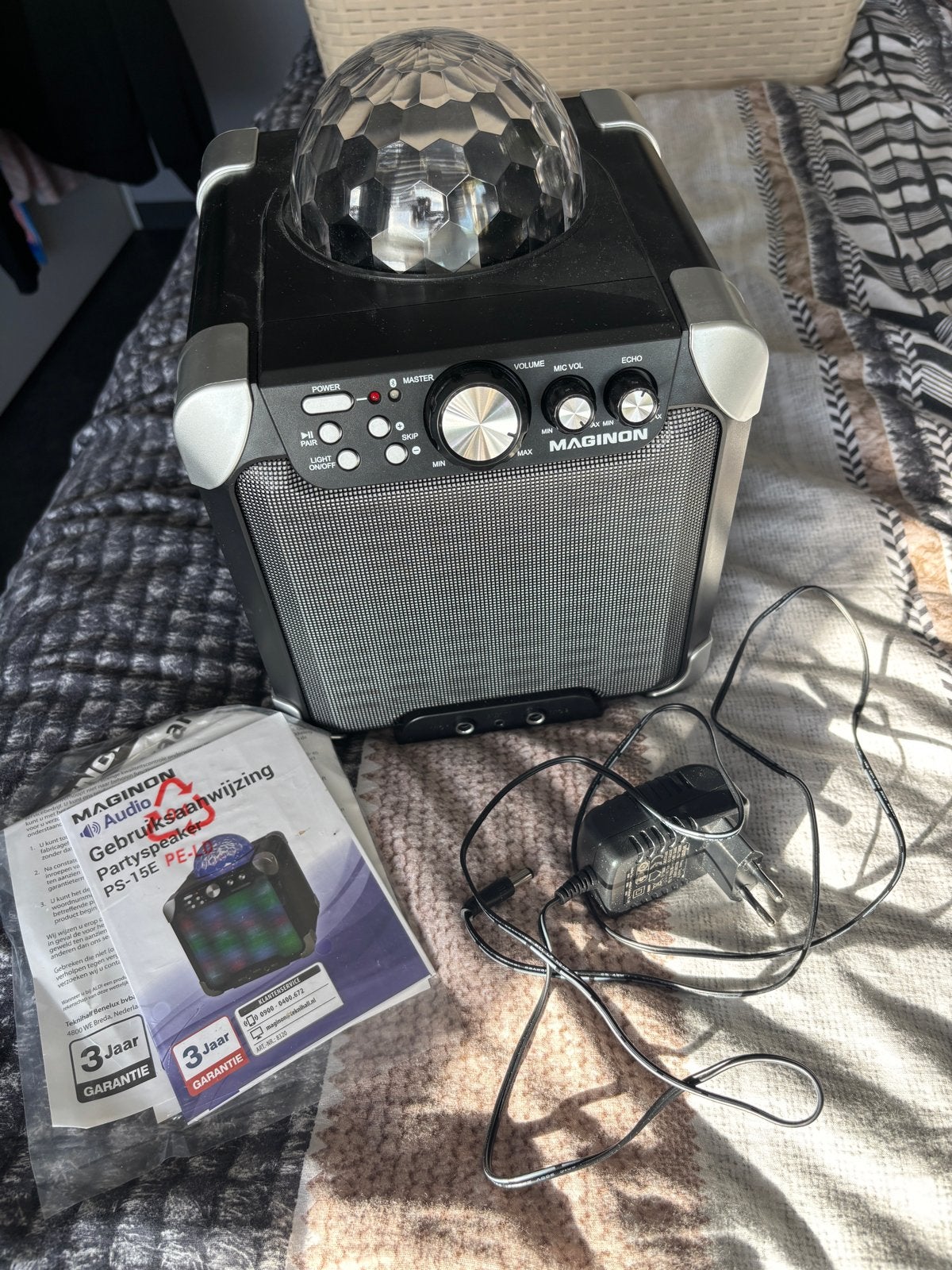 MAGINON Audio Partyspeaker PS-15F PE-1 met lichteffecten, Audio, Tv en Foto, Overige merken, Lichteffecten, Party speaker, Ophalen of Verzenden