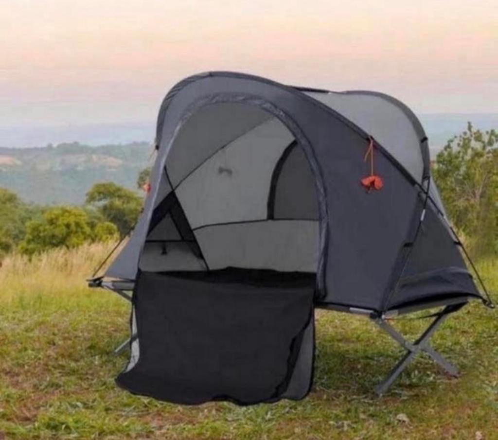 1 persoons tent met opklapbed en matras - Compleet NIEUW, Ophalen of Verzenden, Nieuw, Tot en met 2