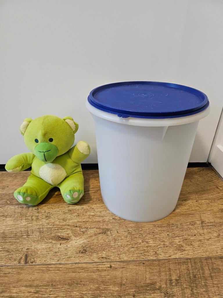 Tupperware wasemmer wit donkerblauw, Ophalen of Verzenden, Gebruikt, Blauw, Overige typen