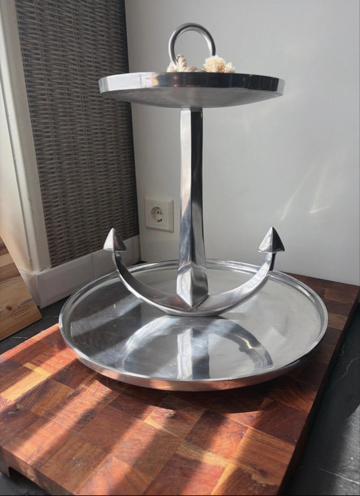 Riviera Maison Anker Etagere 2 Laags L, Met deksel, Overige typen, Ophalen of Verzenden, Zo goed als nieuw