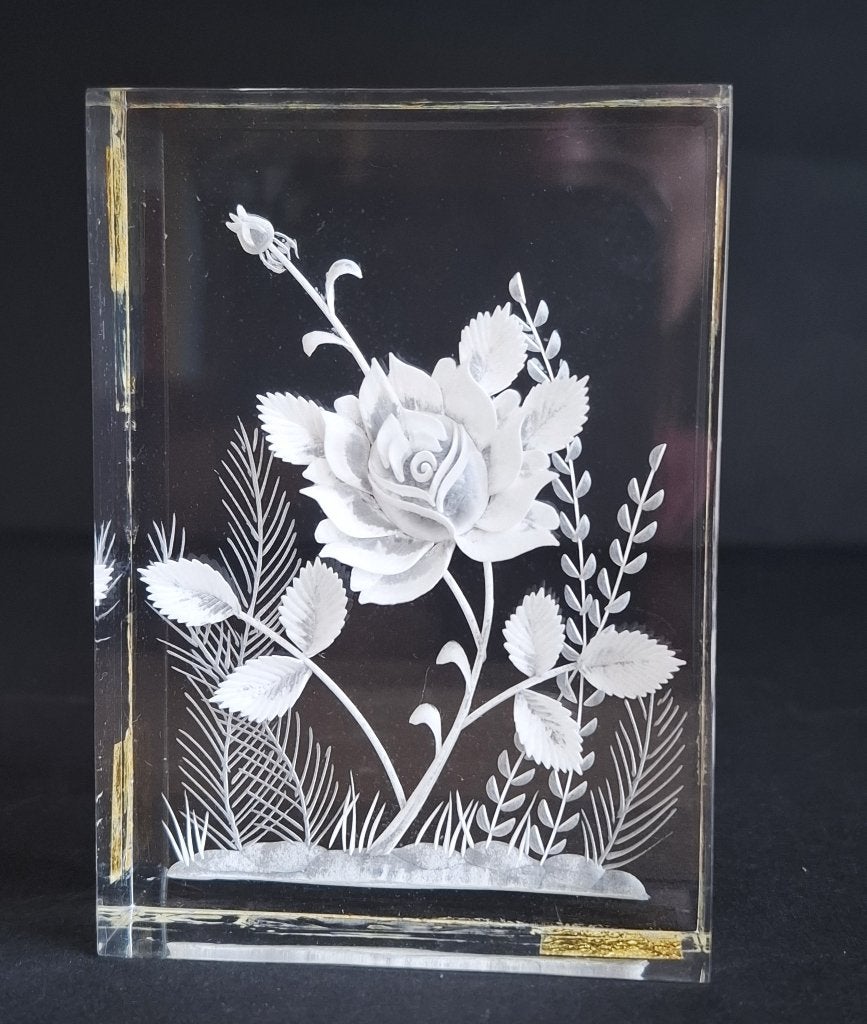 kunst in blok plexiglas, Ophalen of Verzenden, Gebruikt