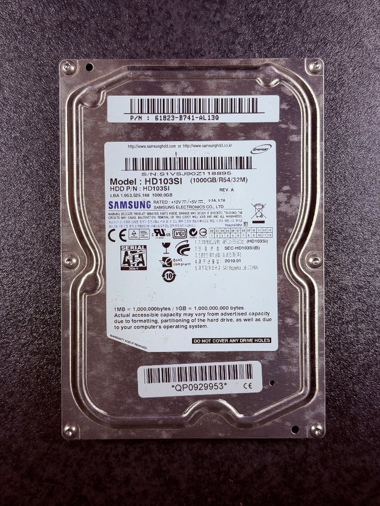 Samsung 1TB HDD - 3.5" SATA - 2 beschikbaar, Intern, Gebruikt, Ophalen of Verzenden, 1TB