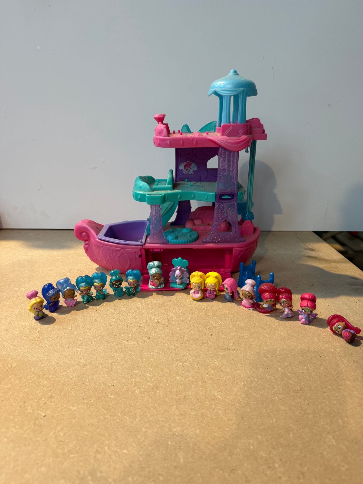 Shimmer en Shine speelgoed set met boot en figuren, Ophalen of Verzenden, Gebruikt, Meisje